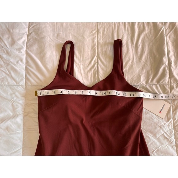 New Lululemon Align Strap Dress Size 10 Rockwood Red Built In Bra & Shorts - Picture 4 of 11